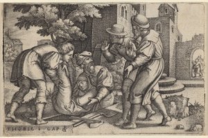 Tobias Burying One of the Children of Israel by Georg Pencz