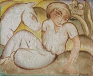 Woman with Donkey