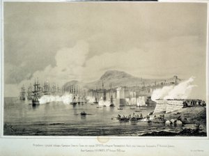 The Battle of Sinop on 30 November 1853
