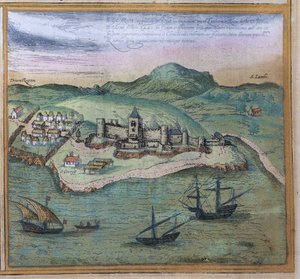 Elmina from Civitates Orbis Terrarum by Georg Braun und Franz Hogenberg