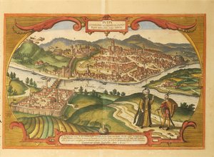 Budapest from Civitates Orbis Terrarum