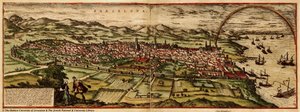 Catalon Town by Georg and Hogenberg Franz (1535 90) Braun