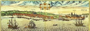 Elsinore, Denmark by Georg and Hogenberg Franz (1535 90) Braun