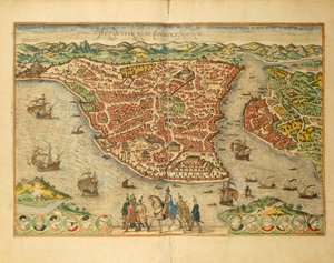 Istanbul from Civitates Orbis Terrarum by Georg Braun and Hogenberg Franz