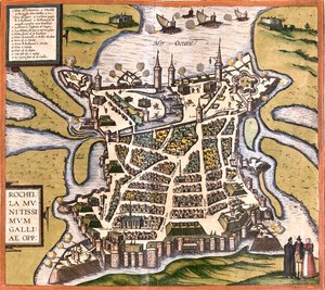 La Rochelle, France by Georg and Hogenberg Franz (1535 90) Braun