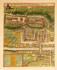 Map of Bar-Le-Duc from Civitates Orbis Terrarum by Georg Braun and Hogenberg Franz