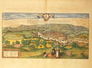 Map of Bilbao from Civitates Orbis Terrarum