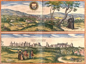 Oxford, Windsor Castle, Great Britain by Georg and Hogenberg Franz (1535 90) Braun