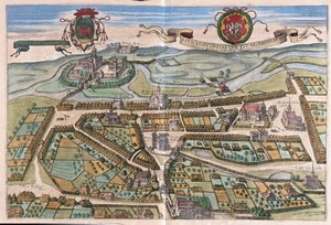 Lowicz, Poland by Georg Braun and Hogenberg Franz
