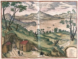 The Bay of Naples and the Vesuve, Italy, in 1579