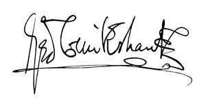 George Cruikshank’s signature (engraving)