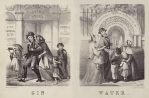 Gin and Water by George (after) Cruikshank