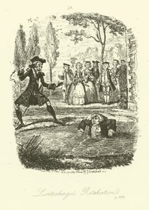 Illustration for Humphry Clinker by Tobias Smollett (engraving) by George (after) Cruikshank