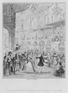 Randulph and Hilda dancing in the Rotunda at Ranelagh by George (after) Cruikshank