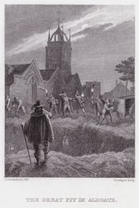The Great Pit in Aldgate (engraving) by George (after) Cruikshank