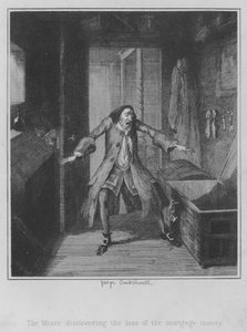 The Miser discovering the loss of the mortgage-money by George (after) Cruikshank