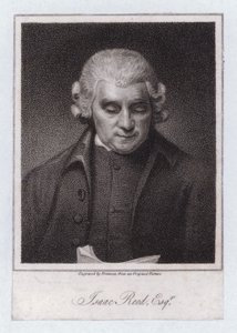 Isaac Reed, English literary editor and book collector by George (after) Romney