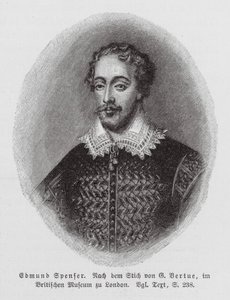 Edmund Spenser, English Poet (Engraving) by George (after) Vertue