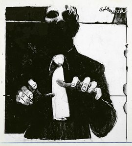 Illustration for Nursing a Blind Patient an article in Nursing Times, published 30th October 1975 by George Adamson