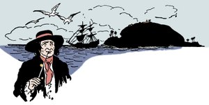 Representation of Turtle Island in the Caribbean Sea. Illustration from 