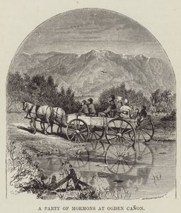 A Party of Mormons at Ogden Canyon by George Augustus Sala