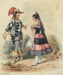 Cavalier and Maid in Spanish Costume by George Augustus Sala