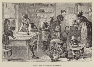 Making the Thanksgiving Pudding