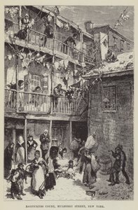 Ragpickers Court, Mulberry Street, New York by George Augustus Sala