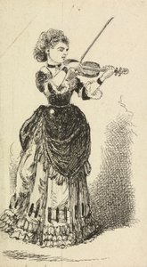 Woman Playing the Violin by George Augustus Sala