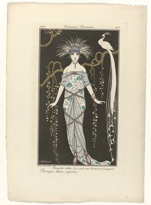 Journal des Dames et des Modes, Costumes Parisiens, 1914, No. 168: Grand Evening Dress by George Barbier