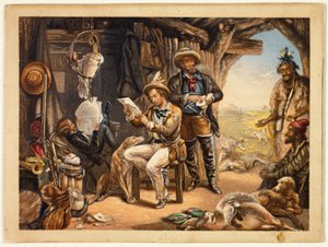 Australia, News From Home by George Baxter