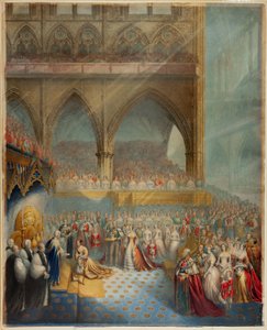 Her Most Gracious Majesty Queen Victoria Receiving the Sacrament at Her Coronation by George Baxter