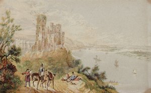 Stolzenfels on the Rhine by George Baxter