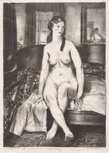 Morning, Nude on Bed, Second Stone by George Bellows