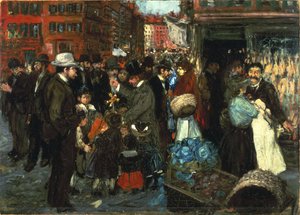 Street Scene (Hester Street) by George Benjamin Luks