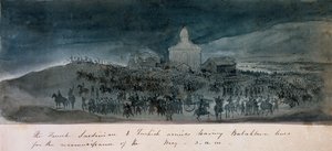 The French, Sardinian and Turkish armies leaving Balaklava lines for a reconnaissance, circa 1854