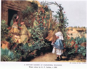 A cottage garden at Stapleford, Wiltshire