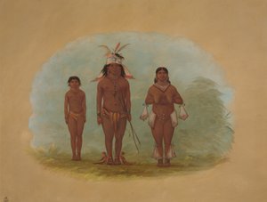 A Chetibo Family, 1854-1869 by George Catlin