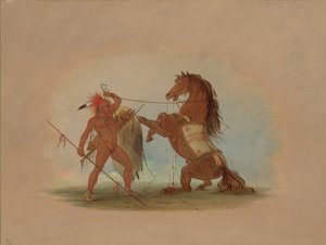 A Pawnee Warrior Sacrificing His Favorite Horse by George Catlin