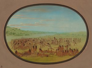 Ball-Play of the Women - Sioux by George Catlin