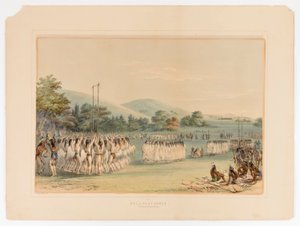Ball-Playing Dance--no.22 by George Catlin