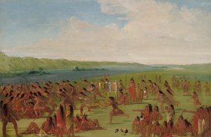 Ball-play of the Women, Prairie du Chien by George Catlin