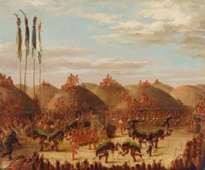Bull Dance, Mandan O-kee-pa Ceremony by George Catlin