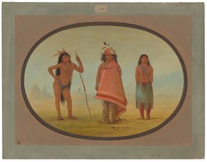 Cochimtee Chief, His Wife, and a Warrior by George Catlin