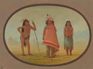 Cochimtee Chief, His Wife, and a Warrior by George Catlin