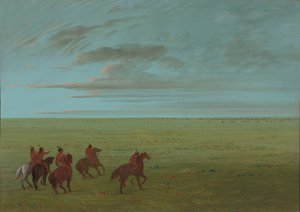 Connibos Starting for Wild Horses by George Catlin