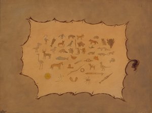 Facsimile of an Ojibbeway Robe, 1861-1869 by George Catlin