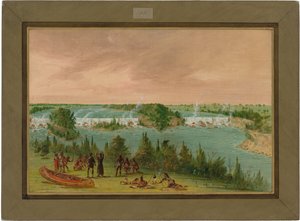 Father Hennepin and Companions at the Falls of St. Anthony. May 1, 1680