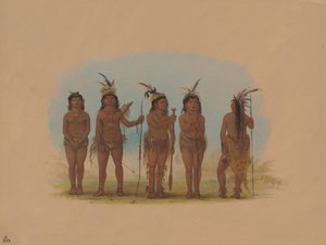 Five Caribbe Indians, 1854-1869 by George Catlin