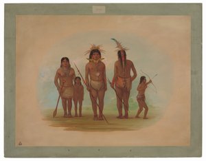 Five Iquito Indians by George Catlin